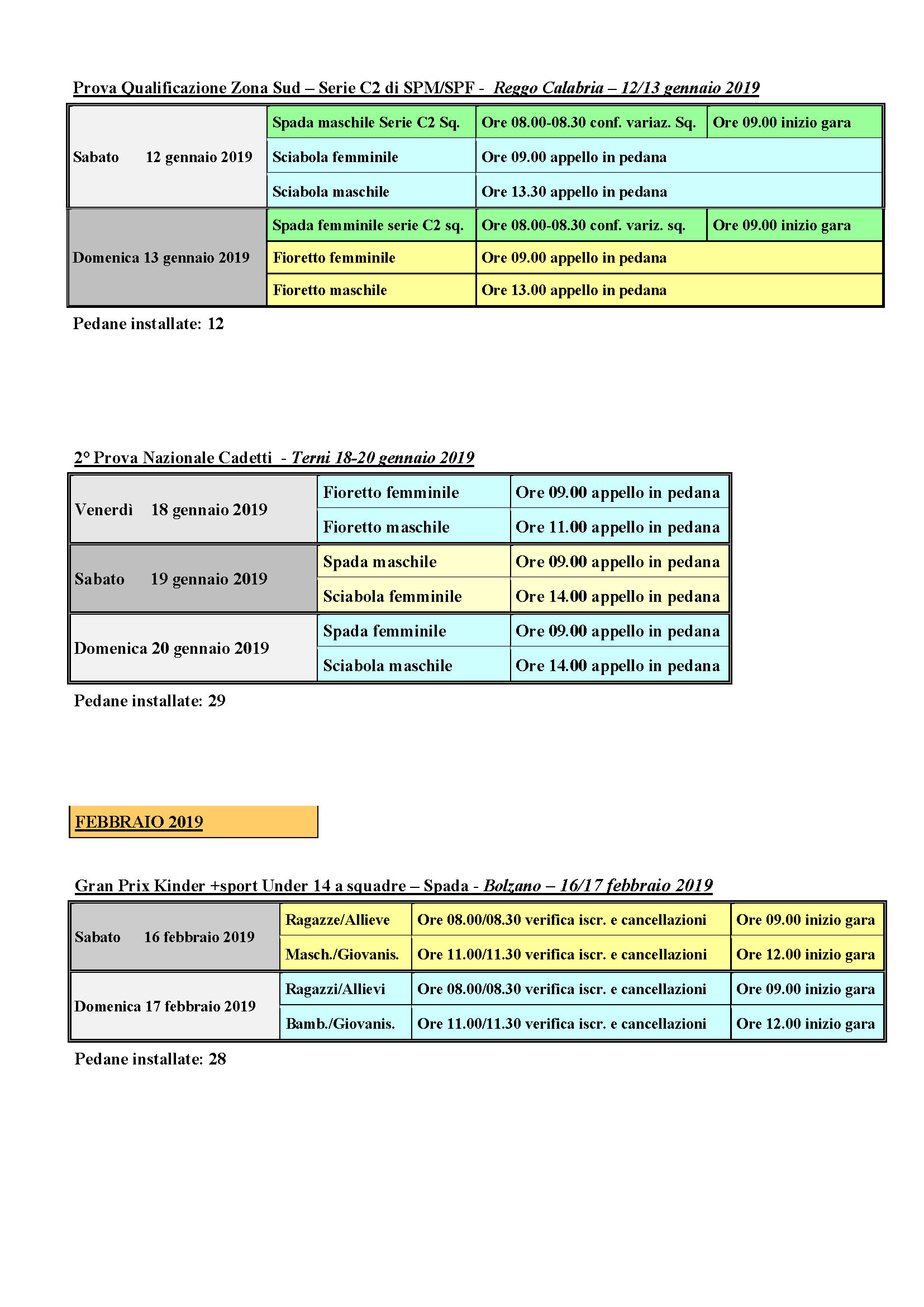 Terza pagina comunicato